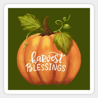 Harvest Blessings Fall Season Pumpkin Halloween Thanksgiving and Fall Color Lovers. Magnet